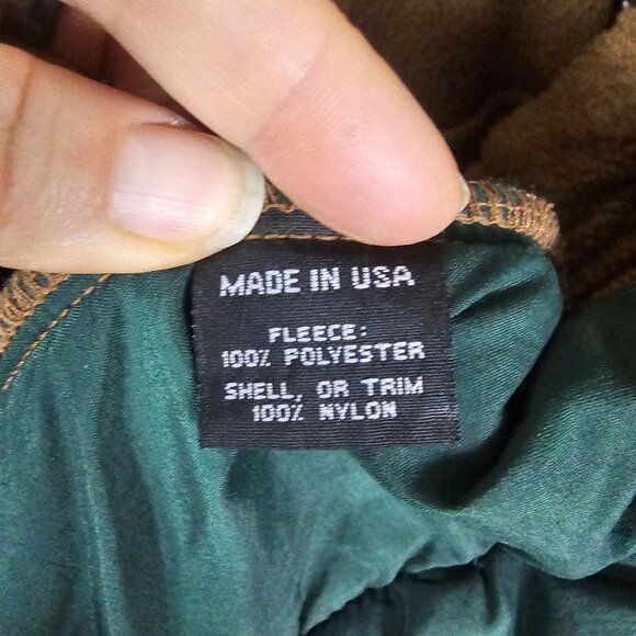 VTG Orvis Fleece Field Jacket XL Green Brown Cargo Shooting Mid Length Outdoor - Picture 6 of 15